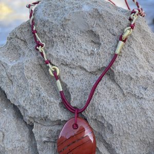 Colgante Cabujón Jaspe Rojo