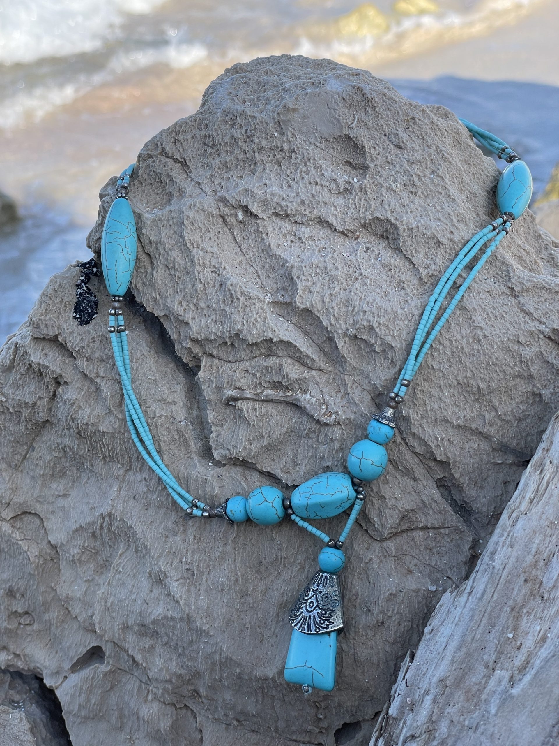 Medallón Plata Hindú Turquesa