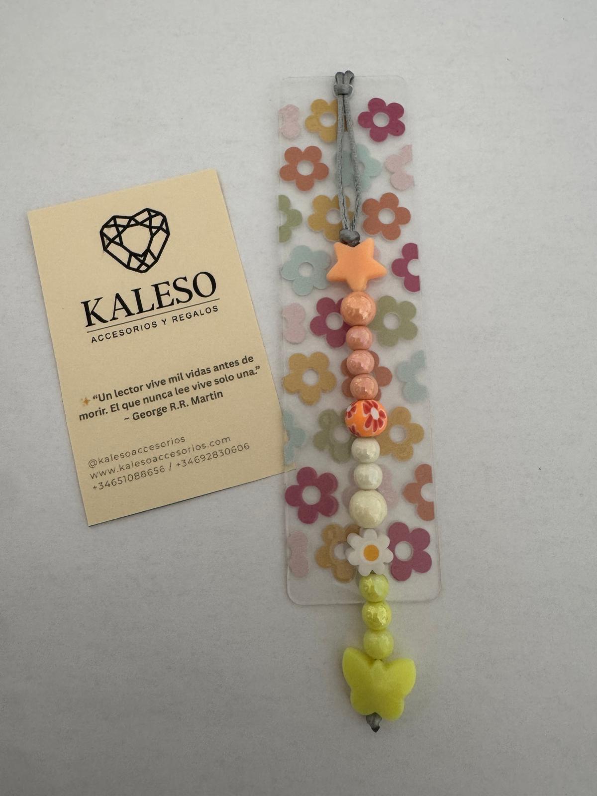 Marcapáginas Acrílico Pequeño Personalizado con Tira de Bolitas
