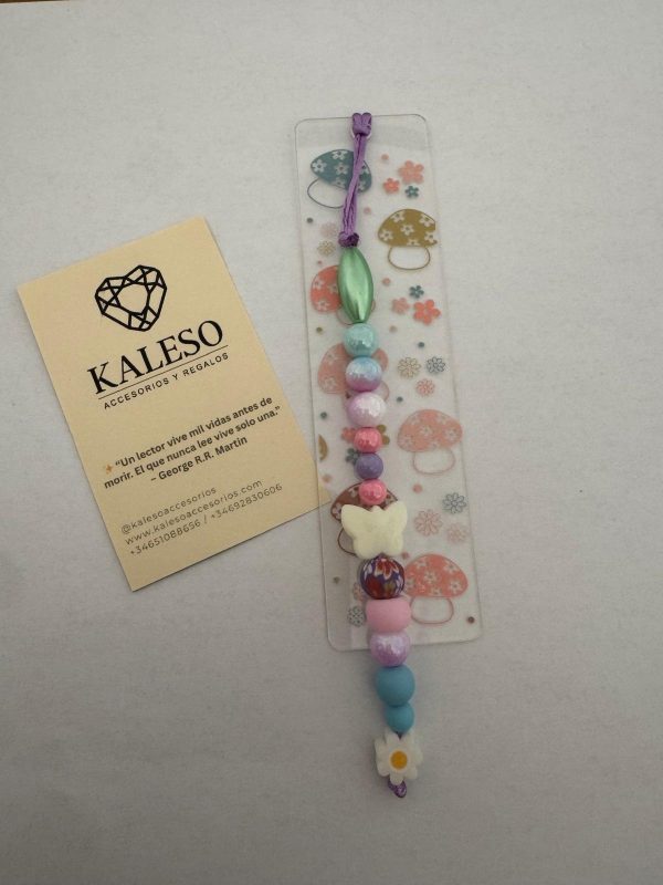 Marcapáginas Acrílico Pequeño Personalizado con Tira de Bolitas - Imagen 4