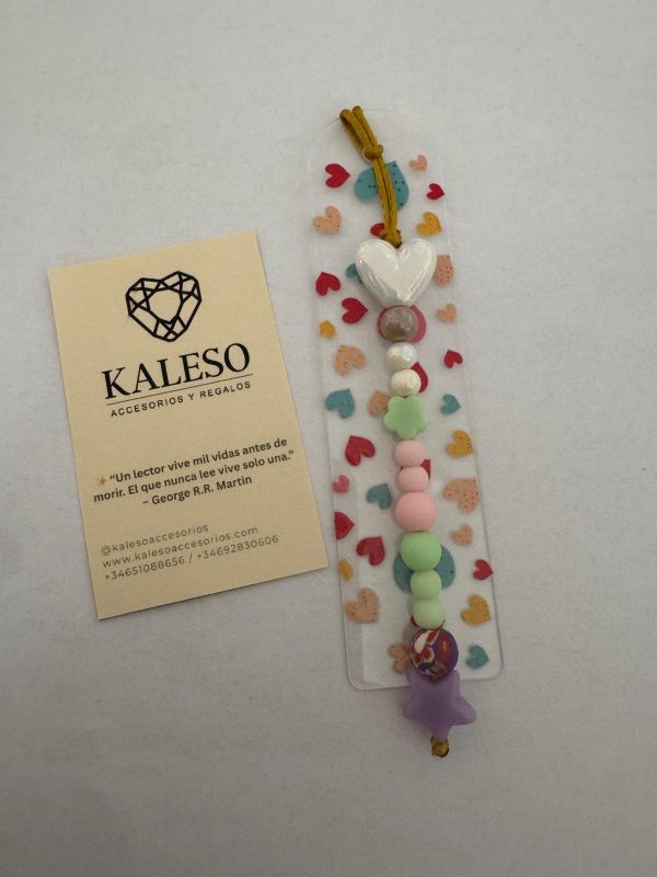 Marcapáginas Acrílico Pequeño Personalizado con Tira de Bolitas - Imagen 5