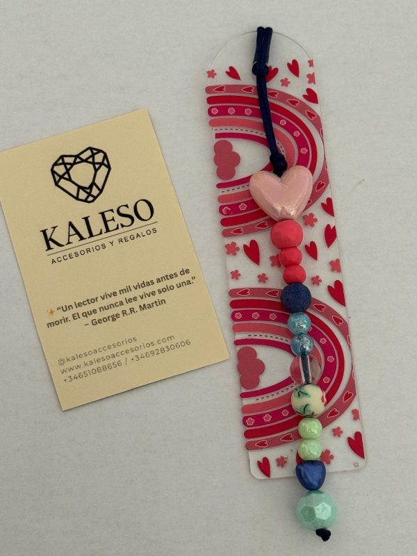 Marcapáginas Acrílico Pequeño Personalizado con Tira de Bolitas - Imagen 8