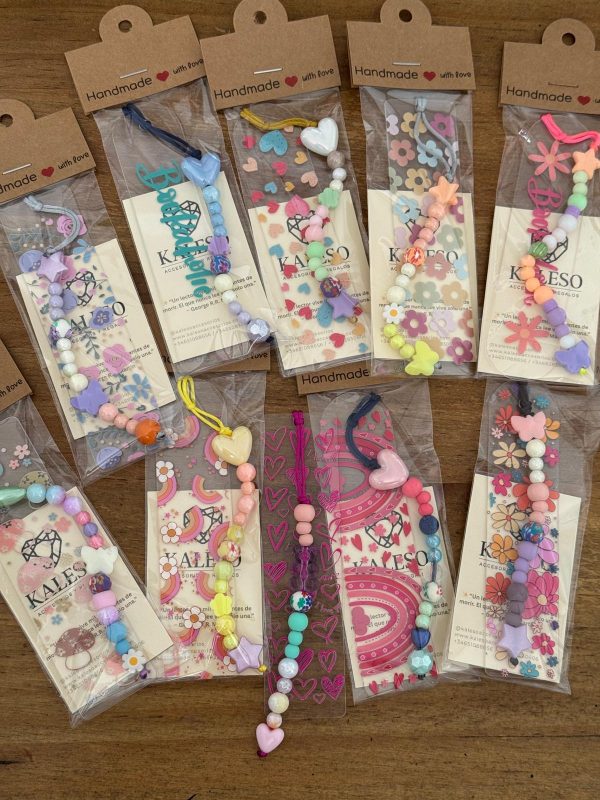Marcapáginas Acrílico Pequeño Personalizado con Tira de Bolitas