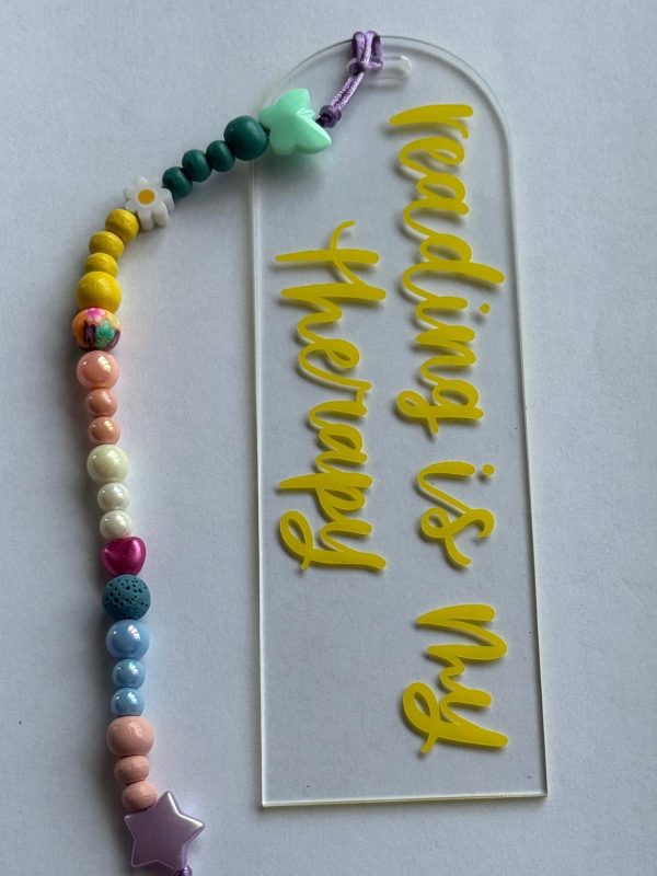 Marcapáginas Acrílico Personalizado Grande con Tira de Bolitas - Imagen 4